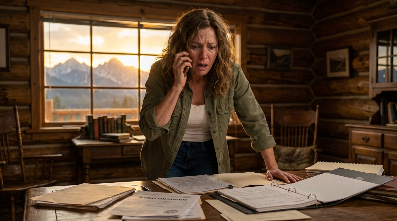 “LA BAITA DI MONTAGNA È ANDATA VIA – 680.000 DOLLARI PER COPRIRE I DEBITI DELLA MIA AZIENDA”, DISSE PADRE A COLAZIONE. LA CHIUSURA ERA FISSATA PER VENERDÌ. GLI ACQUIRENTI AVEVANO ASSUNTO UN ARCHITETTO PER LA RISTRUTTURAZIONE. L’UFFICIO DEL REGISTRO DELLA CONTEA CHIAMÒ: “SARAH? SONO MARCUS. QUALCUNO HA APPENA CERCATO DI REGISTRARE UN ATTO DI PROPRIETÀ FRAUDOLENTO SULLA TUA BAITA