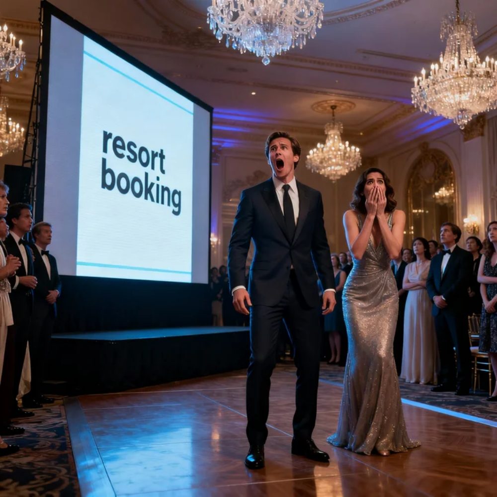 MIO MARITO MI HA PROMESSO CHE IL VIAGGIO DI ANNIVERSARIO È PER ME. AL GALA, UNO SCHERMO MOSTRA LA PRENOTAZIONE DEL RESORT: IL SUO NOME… E QUELLO DELLA MIA DAMIGELLA D’ONORE. SÌ. NELLA STANZA È CALATO IL SILENZIO. LUI SI BLOCCA, COME SE FOSSE STATO UN INCIDENTE, E IO SAPEVO CHE NON LO È STATO. ME NE SONO USCITA, MA QUELLO CHE NESSUNO DEI DUE SAPEVA È CHI LI STAVANO GIÀ ASPETTANDO IN QUEL RESORT, PRONTO A FAR CROLLARE IL LORO MONDO.