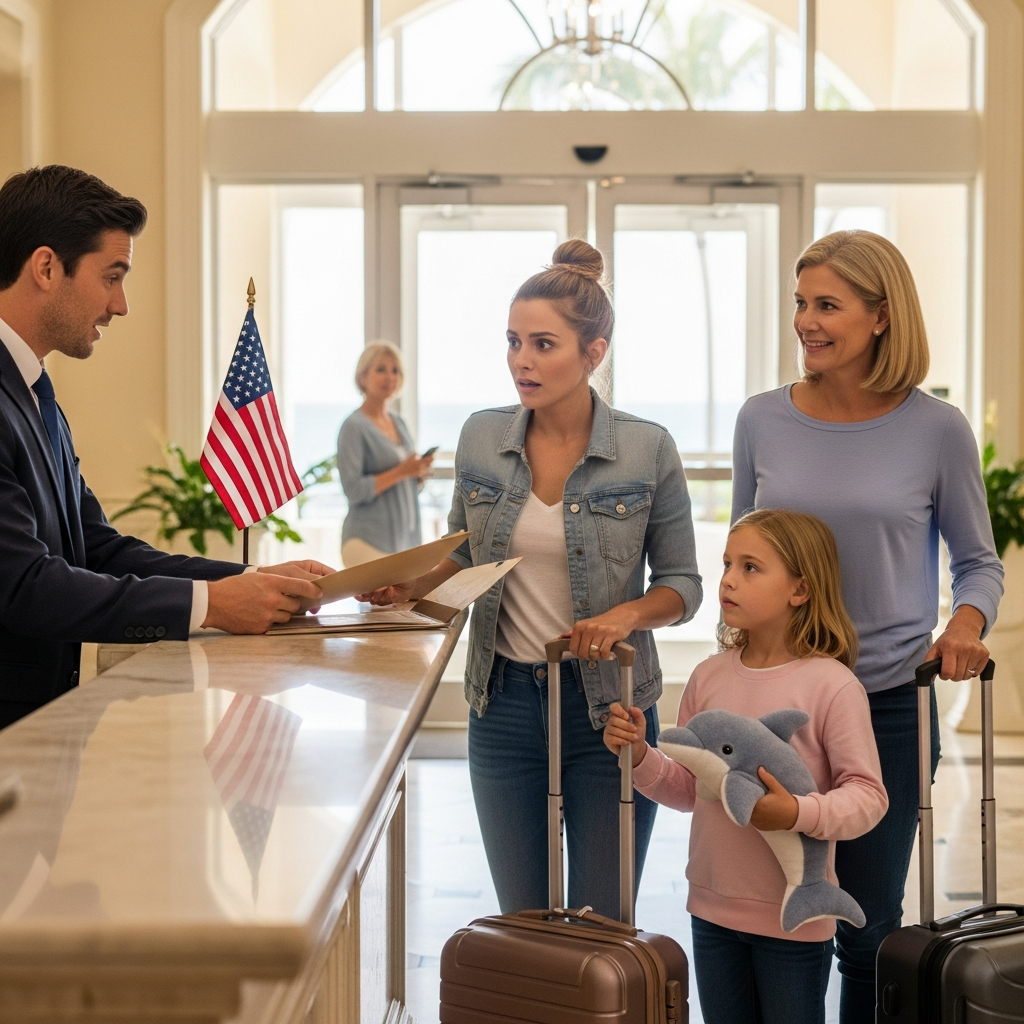 Ha detto che voleva “solo la sua famiglia” in questo viaggio, poi il resort a cinque stelle le ha detto che il proprietario aveva cambiato la sua prenotazione