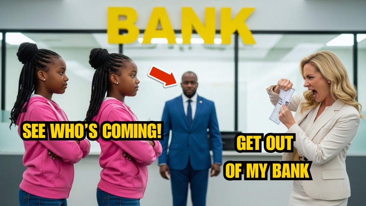 IL DIRETTORE BIANCO DI BANCA STRAPPA L’ASSEGNO DEI GEMELLI NERI—SENZA SAPERE CHE IL LORO PADRE È UN CEO MILIONARIO!