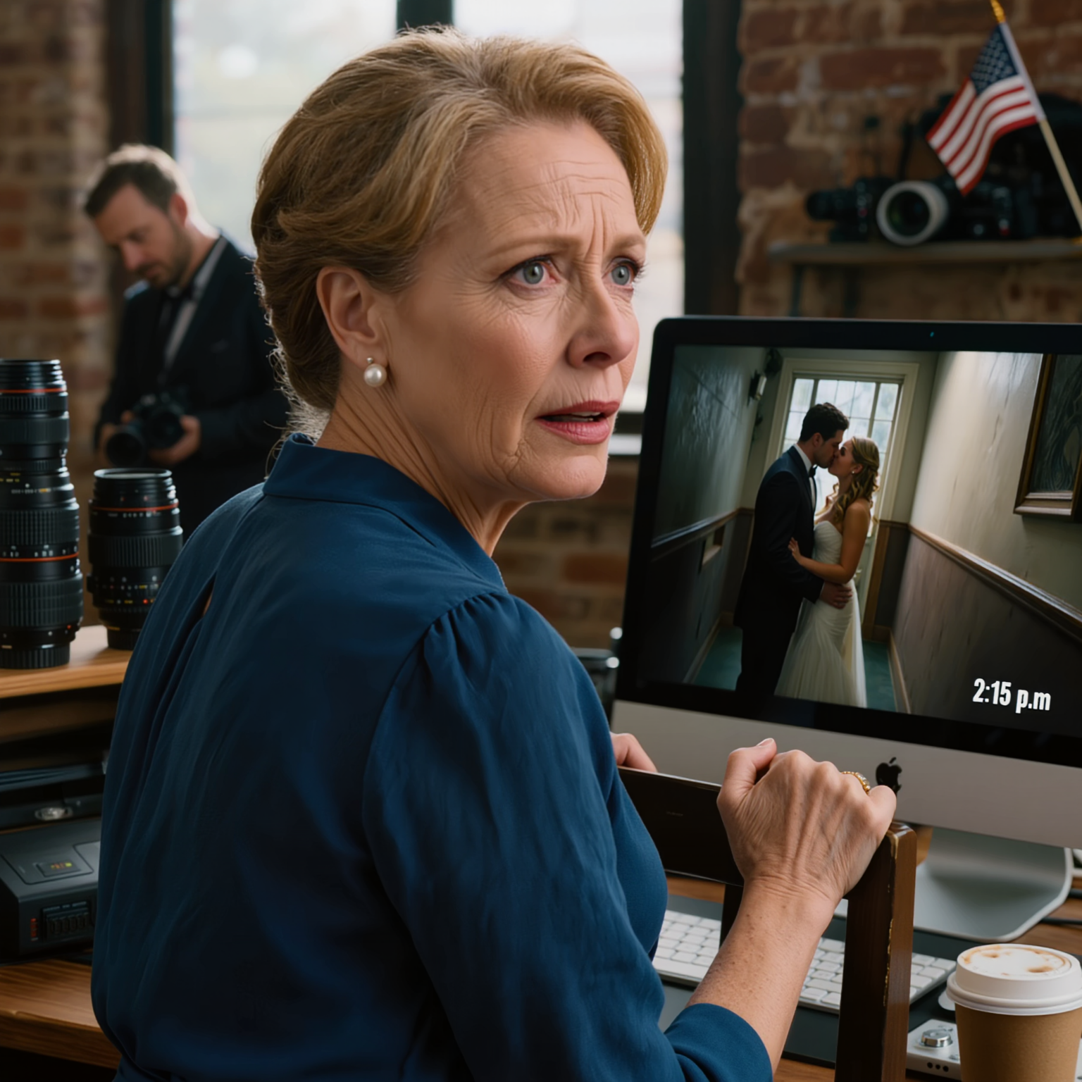 Un mese dopo il matrimonio di mia figlia, il fotografo in persona mi chiamò con voce tremante: “Signora, venga subito in studio, ho trovato qualcosa di terribile nelle foto, ma non lo dica a sua figlia”, e io pensavo ancora che fosse una brutta foto o qualche invitato ubriaco finché non ingrandì un angolo dimenticato del corridoio e capii che l’uomo che quel giorno era rimasto lì a ricevere la benedizione era probabilmente quello che avrebbe dovuto avere paura.