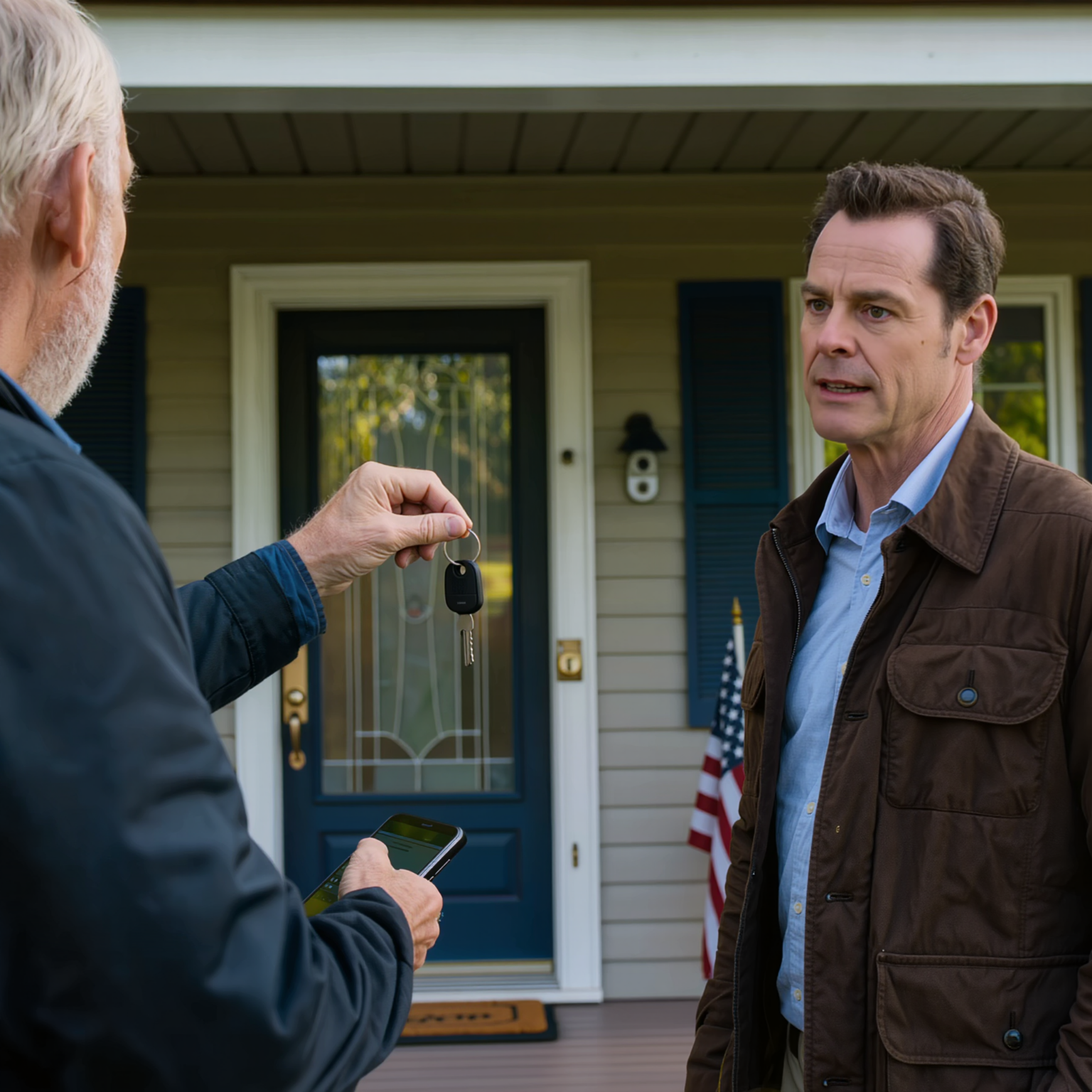 Sono tornato a casa dal mio viaggio. La mia chiave non entrava nella serratura. Ho chiamato mio figlio Trevor: “Cosa sta succedendo?”, ha detto, “Papà, la casa è andata. È per il tuo bene”. Ho sorriso e ho riattaccato. Poi ho mandato un messaggio al mio avvocato: “Hanno abboccato. Deposita tutto subito”.