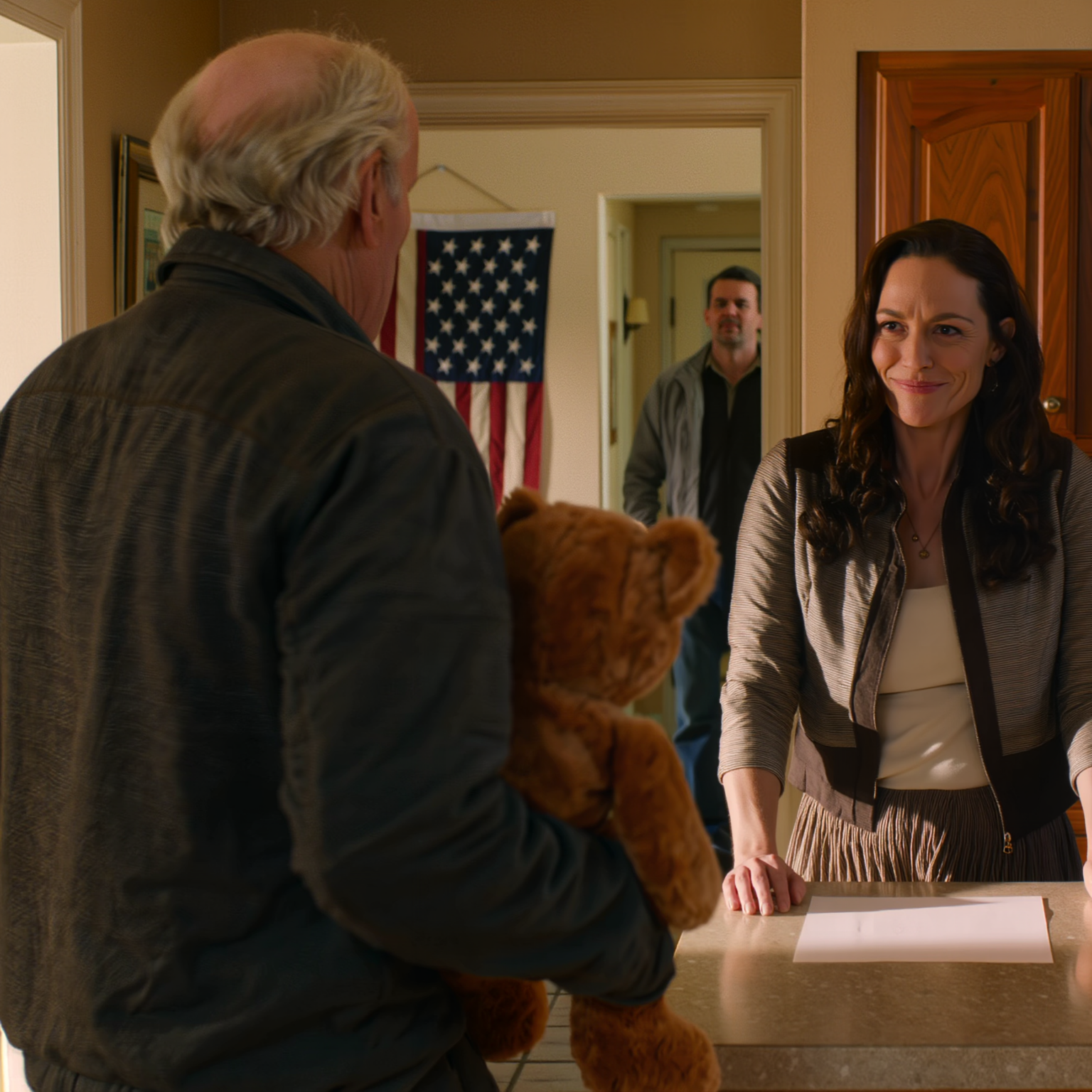 Ho portato un orsacchiotto a Oakville per abbracciare mio nipote Noah, ma mia nuora ha fatto scivolare un foglio plastificato con le regole della casa sul bancone della cucina come un contratto di locazione, solo il sabato per due ore, i regali devono essere approvati, poi ha detto freddamente che se volevo “accesso” dovevo trasferire 800 dollari al mese, ho solo sorriso, sono rimasto in silenzio per settimane e quel giorno ho consegnato a mio figlio una busta che gli ha fatto impallidire il viso.