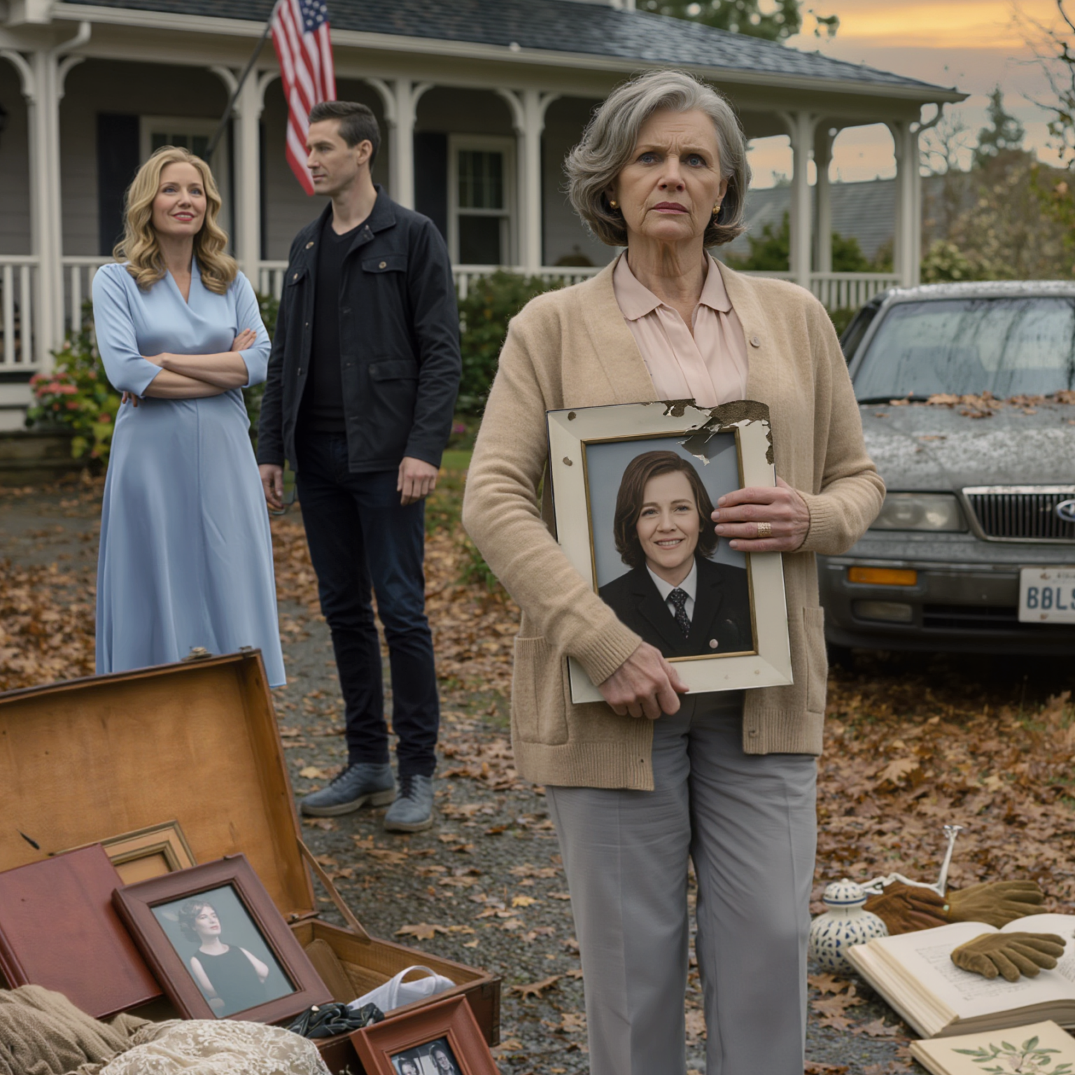 Tornai a casa nel mio giardino di Portland indossando ancora un abito nero da funerale e trovai l’abito da sposa di mia madre – l’ultima cosa che mi era rimasta dopo quarant’anni – gettato sull’aiuola come uno straccio, inzuppato di pioggia e schiacciato nel fango, mentre mia nuora stava sulla soglia e lo chiamava “spazzatura” perché “il suo bambino ha bisogno di una stanza privata”, e in quella frase il mio dolore si fece acuto, netto e pericoloso… perché capii che non stava cercando di liberare una stanza. Stava cercando di cancellarmi.