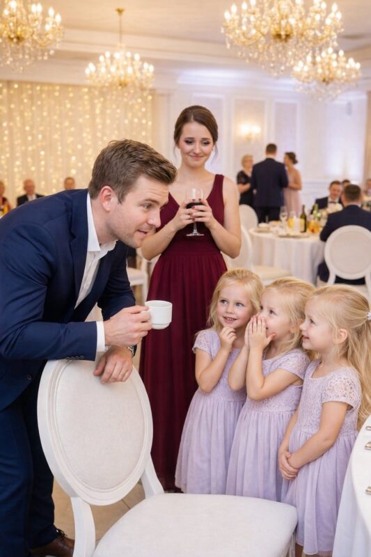 Un uomo vedovo era seduto da solo a un matrimonio, finché tre bambine non gli sussurrarono: “Fate finta di essere nostro padre, così la nostra mamma non sarà sola”. Quello che era iniziato come un favore si trasformò nella famiglia che non si sarebbe mai aspettato.