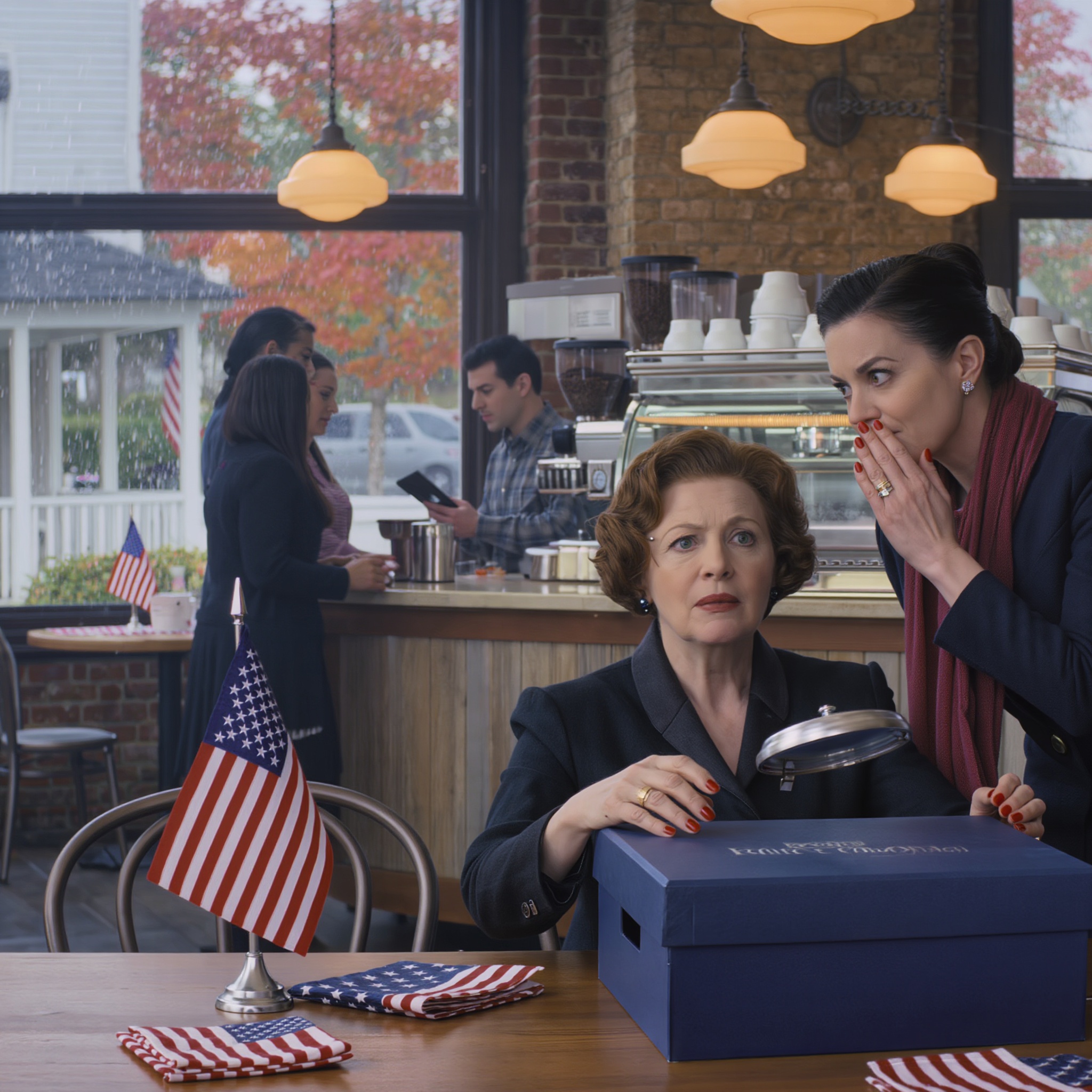 Ero in un tranquillo caffè del Vermont con mio figlio e mia nuora. Mentre loro andavano alla cassa per pagare, una donna sconosciuta si è improvvisamente avvicinata al tavolo, mi ha messo davanti una scatola blu e mi ha detto gentilmente: “Stasera le servirà”. Prima che potessi chiedere qualcosa, è sparita. Ho nascosto in fretta la scatola nella borsa e sono tornata a casa. Quando si è fatto buio, l’ho aperta e ho capito il perché.