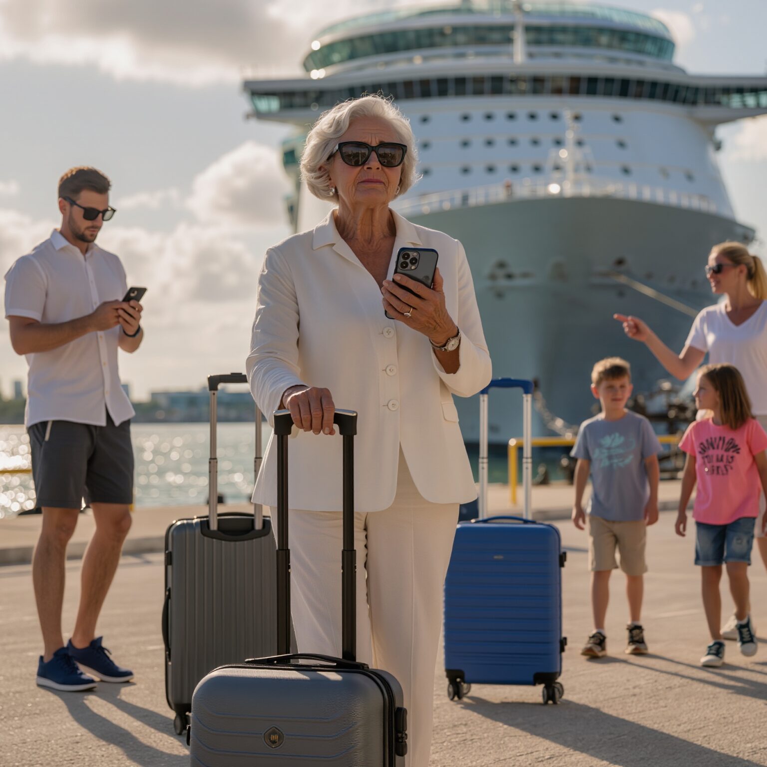 Al porto di Miami, mio ​​figlio mi ha mandato un messaggio: “Solo famiglia, tu non vieni”, escludendomi dal viaggio. Non ho protestato; sono tornata a casa, ho aperto la cartella blu che lui liquidava sempre come “niente di importante” e ho capito che l’unica cosa che pensava di aver già messo al sicuro era ancora completamente sotto il mio controllo.
