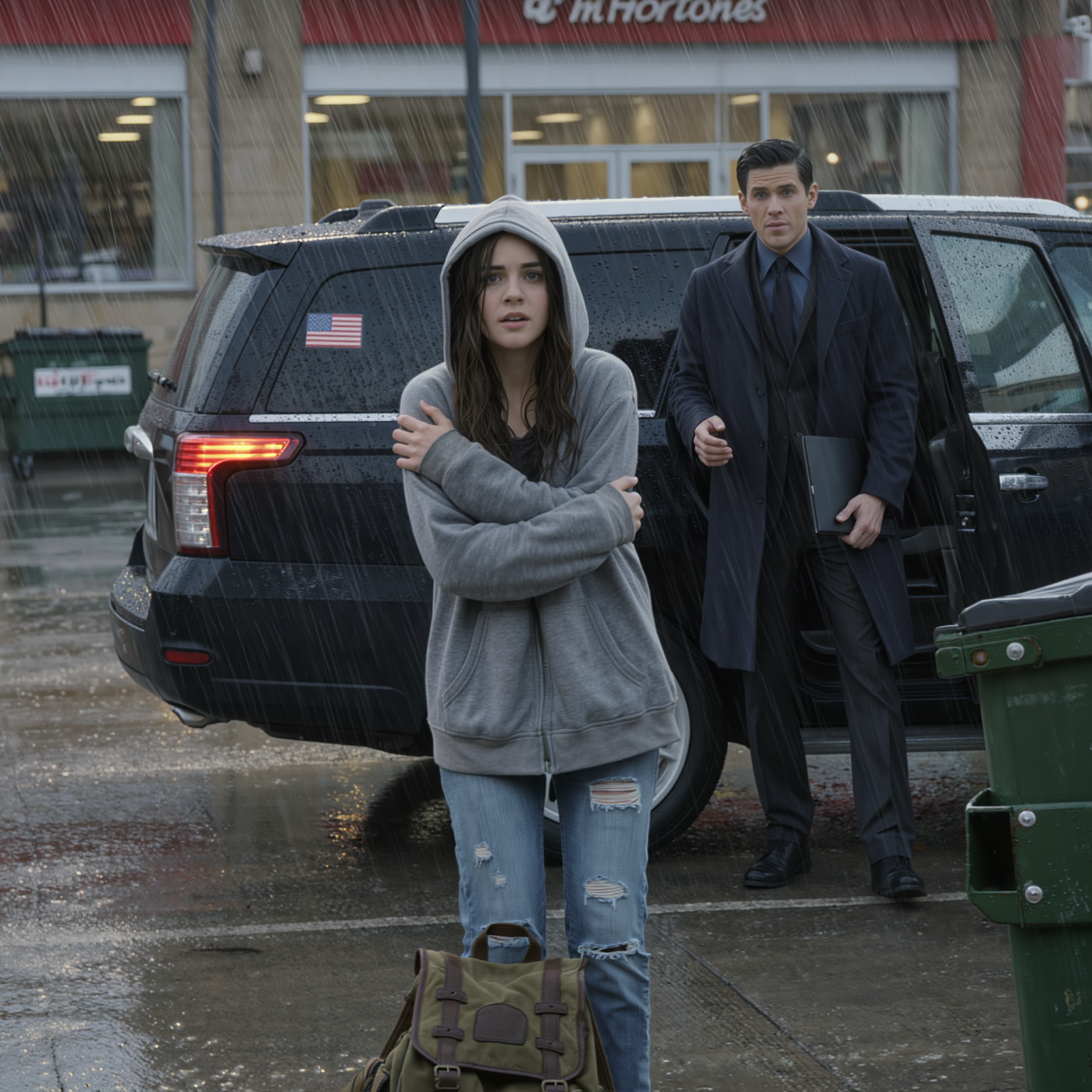 «Vattene. Abbiamo chiuso con un figlio inutile», urlò mio padre il giorno del mio sedicesimo compleanno nella piovosa Columbus, Ohio, infilandomi un sacco della spazzatura in mano mentre la mia matrigna sogghignava: «Vattene prima di sporcare la casa», e mia sorella rideva. Ore dopo, mentre stavo frugando nel cassonetto di una tavola calda, un uomo scese da un SUV nero: «Sei Riley Sullivan? Un parente ti ha lasciato tutto… se accetti una condizione.