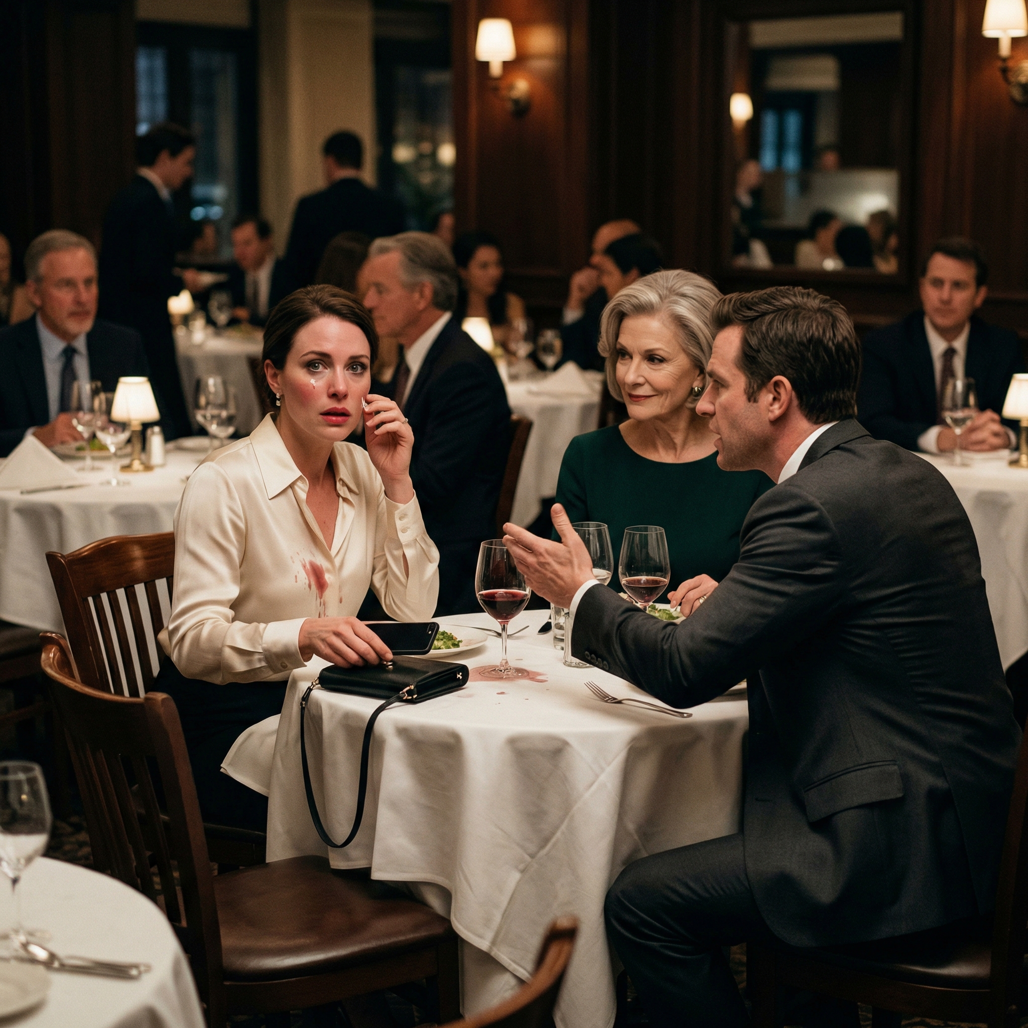 Quando ho detto di no a pagare il conto al ristorante di lusso, non ha discusso con me, mi ha rovesciato del vino in faccia. Sua madre ha sorriso mentre nella stanza calava il silenzio. “Tu…