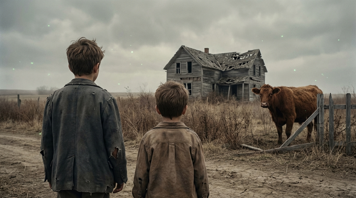 DUE ORFANI ARRIVANO IN UN RANCH DISTRUTTO… MA LA MUCCA CHE HANNO SALVATO CAMBIA TUTTO