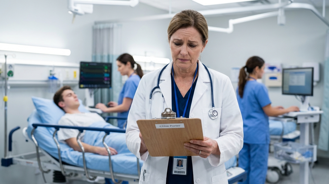 DOVEVA ESSERE UNA ROUTINE, È STATO PORTATO AL MIO PRONTO SOCCORSO, HO CONTROLLATO IL SUO ‘CONTATTO DI EMERGENZA’, ERA ‘CHLOE’ (LA SUA AMANTE) ELENCATA COME ‘PARTNER’ SUL MODULO, NON ERO IO (SUA MOGLIE), SI È DIMENTICATO CHE HO ACCESSO PER ESTRARRE OGNI CENTESIMO CHE HA, SI È SVEGLIATO CON UN INCUBO, ALLERTA ROSSA