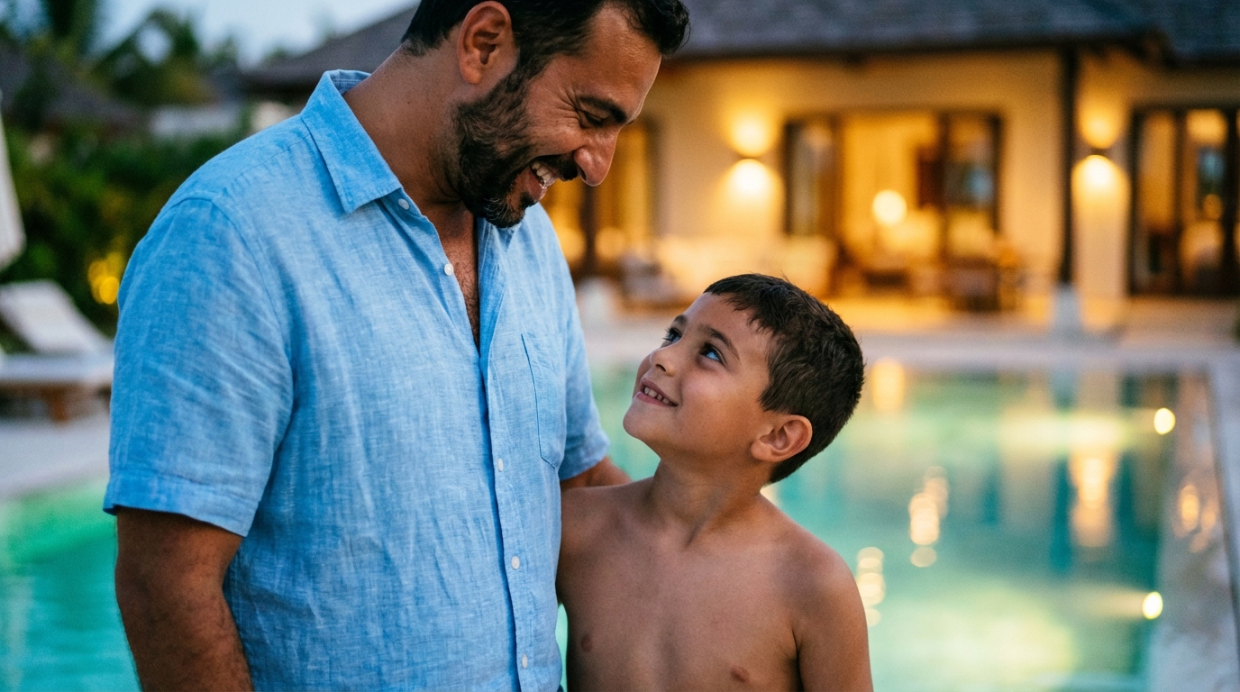 Il milionario e il mistero nella piscina: la sua sorpresa si trasformò in una rivelazione silenziosa che avrebbe cambiato per sempre il destino di entrambe le famiglie.