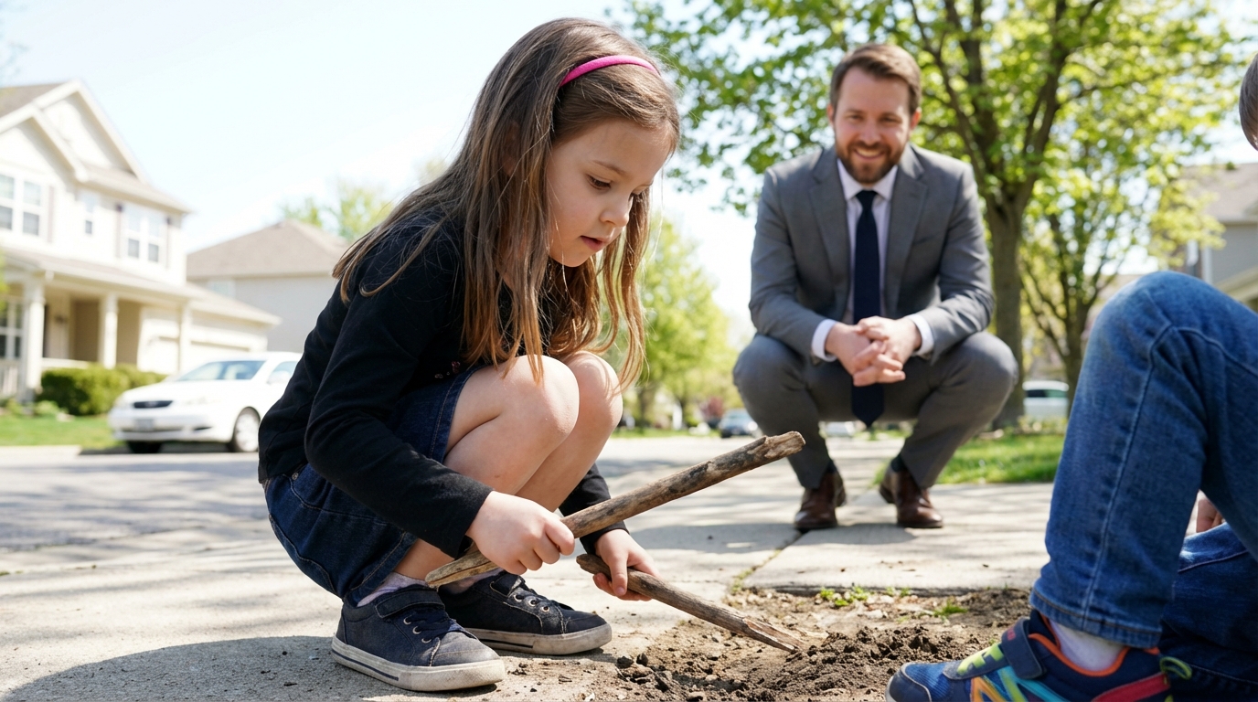 Arrivò in anticipo per andare a prendere sua figlia e ciò che vide per strada cambiò tutto.