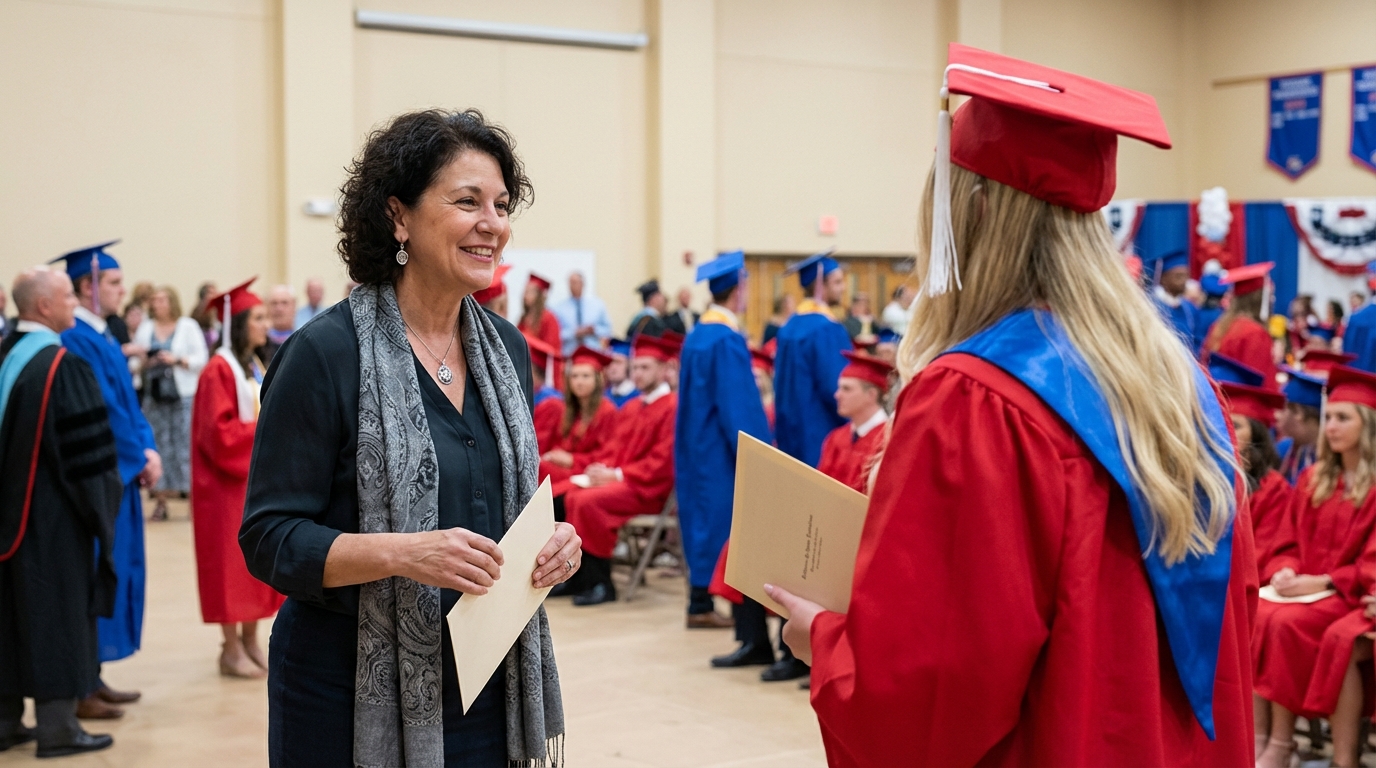 Mio figlio si è laureato con un abito rosso e la sua motivazione ha lasciato tutti senza parole.