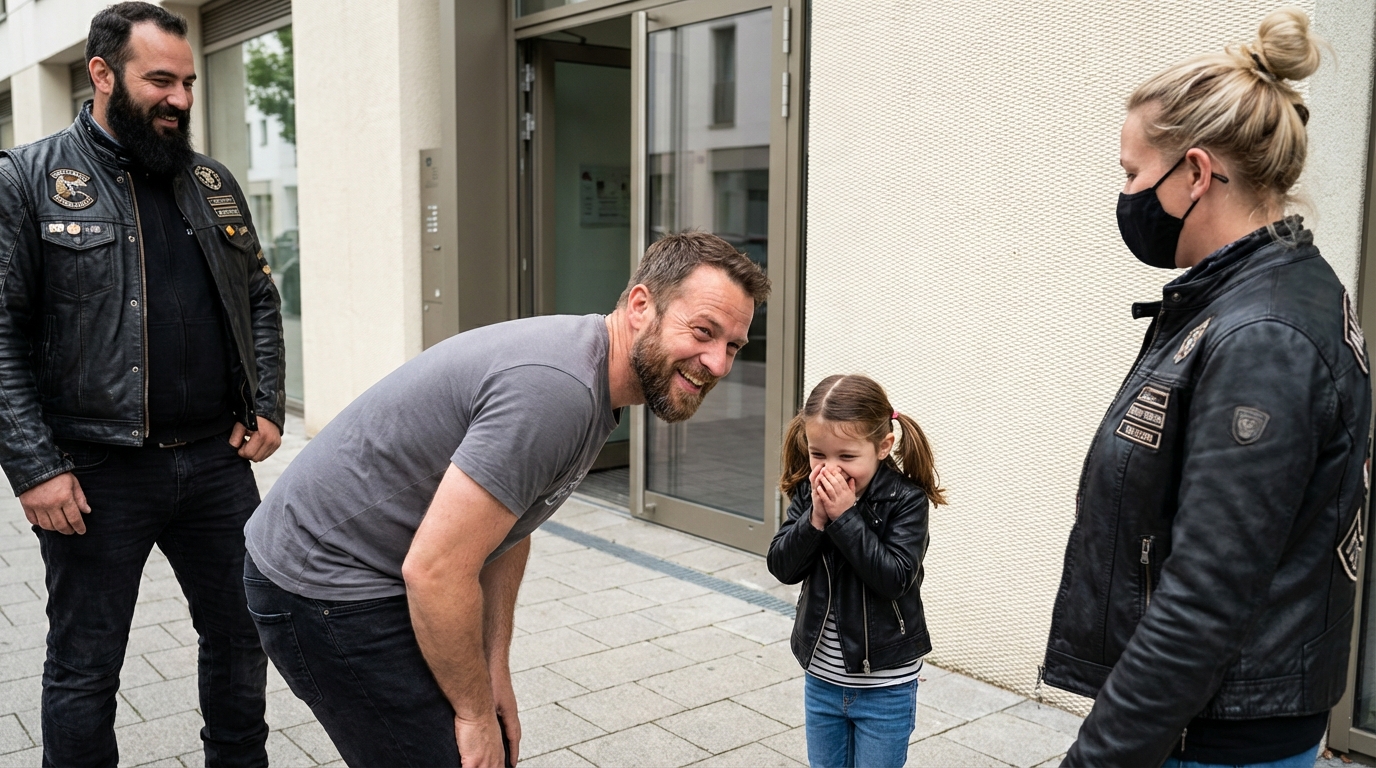 I motociclisti circondano il rifugio dove hanno nascosto mia figlia.