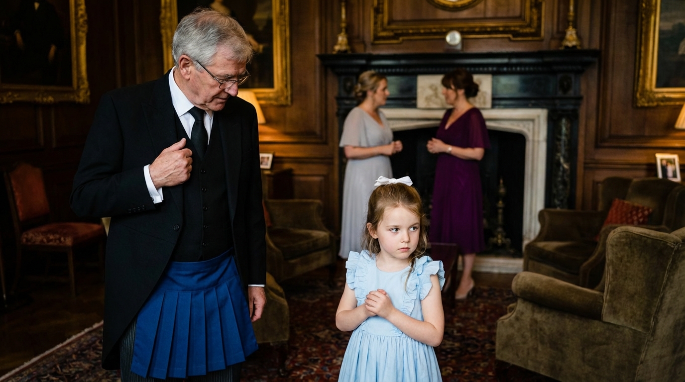 Un padre benestante torna a casa e scopre che il suo sovrano fa la guardia alla figlia cieca.