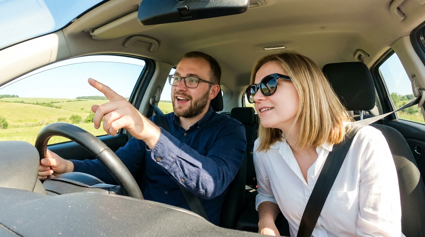Durante il tragitto, mio ​​marito impallidì e sussurrò: “Fai inversione di marcia. Subito.”
