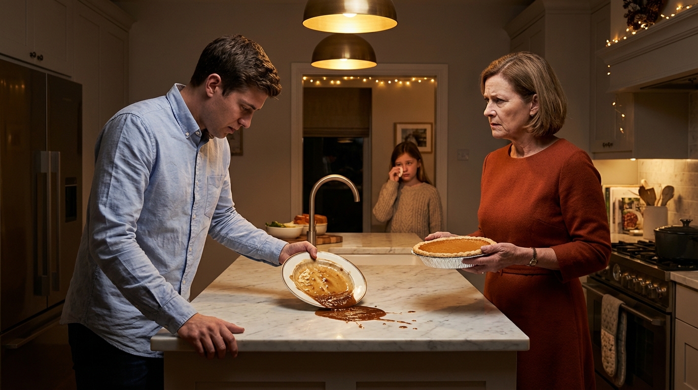 “Porta un piatto alle 4.” Mi ha scritto mio figlio. Sono entrata con una torta di zucca e lui mi ha dato un piatto di avanzi, dicendomi: “È tutto quello che ti meriti”. La mattina dopo ho aperto l’app della mia banca… e la mia vita.
