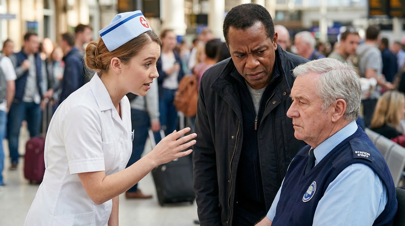 Il segnale silenzioso che ha cambiato tutto al gate d’imbarco: l’ammiraglio, comprendendo immediatamente il mio gesto discreto, si è fatto da parte e ha ordinato che l’amministratore delegato venisse fermato prima che potesse imbarcarsi.