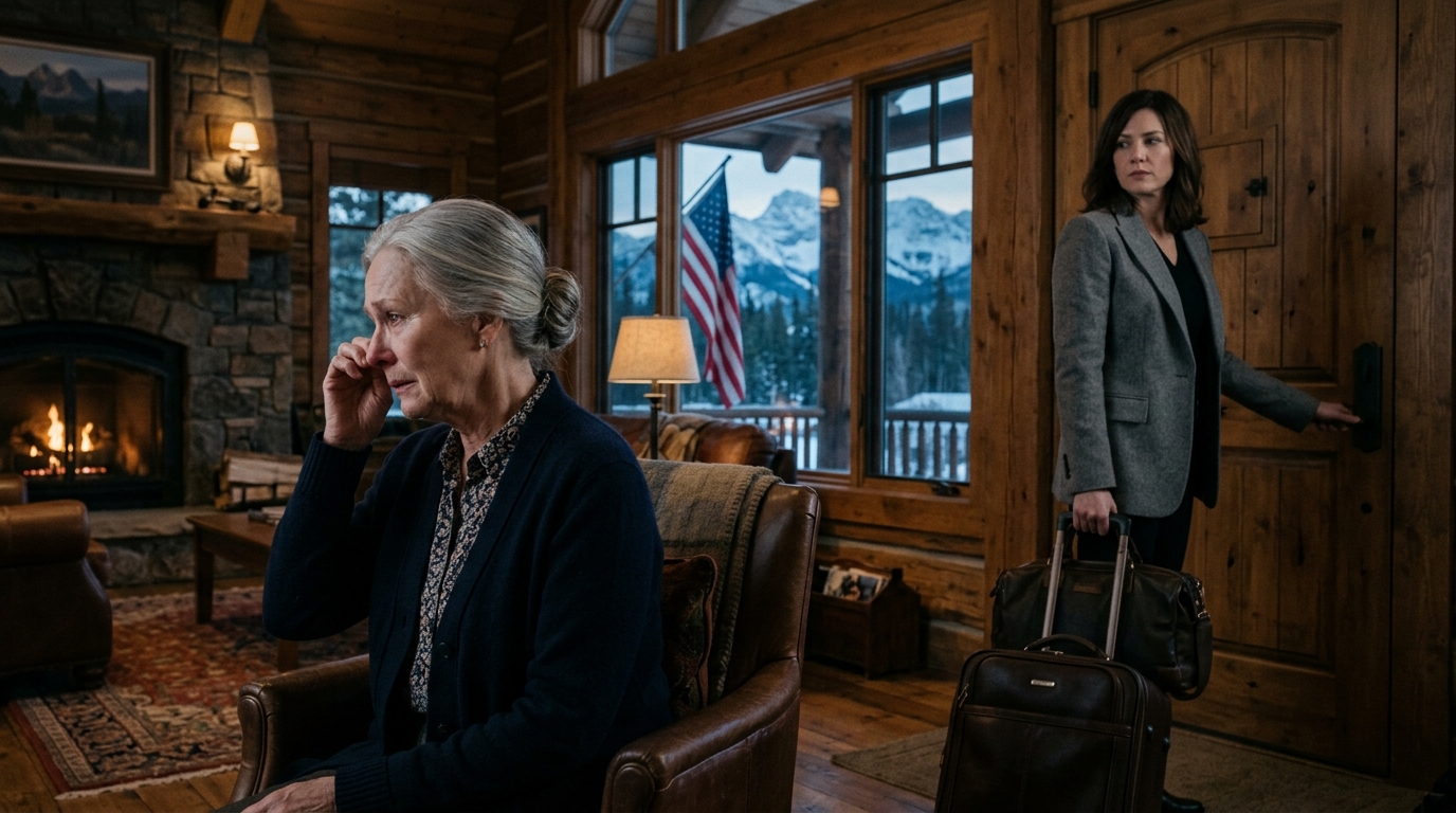 Avevamo sentito dire che avevi comprato una “villa da un milione di dollari sulle Alpi”, mia nuora ha bussato alla mia porta quella mattina presto, ha trascinato dentro due valigie e ha dichiarato: “Veniamo a vivere con te e faremo pace”. Io ho semplicemente sorriso e mi sono fatta da parte. Ma nel momento in cui hanno raggiunto l’ingresso principale, si sono fermate di colpo, immobilizzate davanti a una parete piena di foto incorniciate, e un dettaglio le ha fatte impallidire…