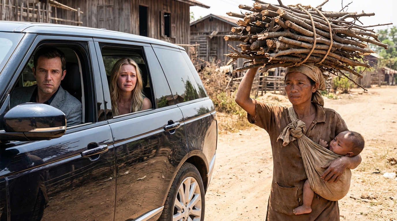 Un milionario stava portando a casa la sua fidanzata, finché non ha visto la sua ex moglie incinta trasportare legna da ardere