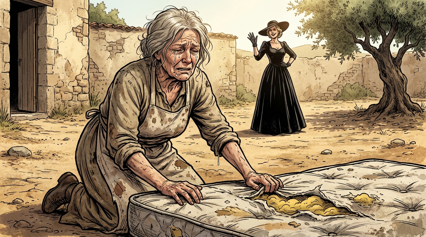 La ricca donna diede alla cameriera un “vecchio materasso”… l’imbottitura era fatta solo di banconote.