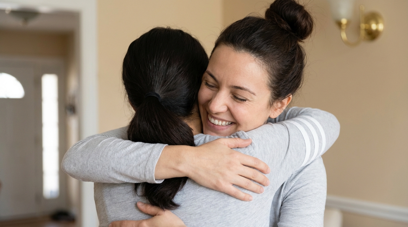 Il tentativo di nascondere una gravidanza e l’angoscia che la verità rivela. Il peso del silenzio tra madre e figlia si fa più denso del tessuto che non è riuscito a celare il segreto.