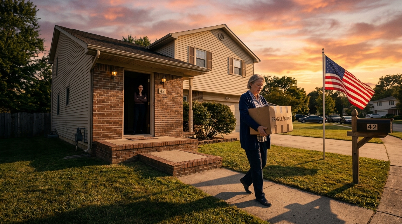 Dopo il funerale di mio marito, dopo 41 anni di matrimonio, mio ​​figlio mi disse di trasferirmi nella sua casa in periferia vicino a Columbus “solo per un po'”, ma dalla tazza di caffè rovesciata, al succo d’arancia lasciato sul bancone, al tavolo apparecchiato per otto persone senza una sedia per me, tutto riconduceva a una frase che mia nuora pronunciò a bassa voce: “Questa è casa nostra, non tua”, e la mattina dopo, quella stanza era completamente vuota.