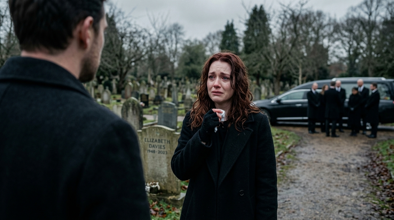 Indossavo un abito di seta rossa per seppellire mio marito: mio figlio mi ha schernito dicendo: “Non sognarti un solo centesimo dei 55 milioni di dollari del patrimonio di papà!”, mia nuora ha arricciato il labbro: “Ora comandiamo noi”… ma nel momento in cui è iniziata la lettura del testamento, l’avvocato ha pronunciato una sola frase e sono impalliditi entrambi…