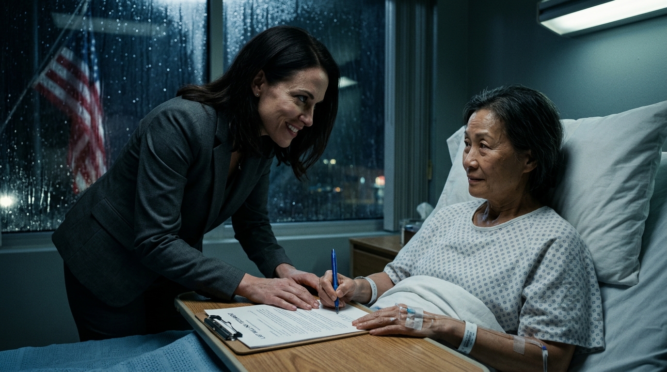 Ho avuto un incidente con i miei genitori. Non sono sopravvissuti e, mentre ero ricoverato in terapia intensiva a Boston, mia sorella mi ha gettato sul letto un modulo di rinuncia all’eredità già compilato e ha detto freddamente: “Firmalo. Sono io quella che i nostri genitori hanno scelto”, poi si è chinata per ricordarmi che potevo pagare da solo le spese ospedaliere, ma quando ho firmato immediatamente senza esitazione e ho semplicemente detto “Va bene”, la sua espressione ha iniziato a cambiare.