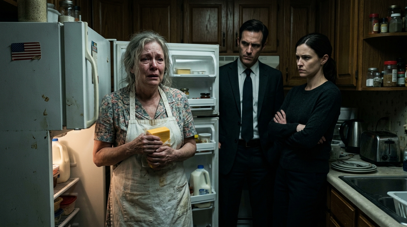 «Non toccare quel cibo, sta arrivando la famiglia di tuo marito!» urlò mia figlia nella cucina della stessa casa dove avevo appena riempito il frigorifero con quasi 200 dollari di spesa, e poi mio genero, in piedi nel corridoio, chiuse la questione freddamente con: «Quello che dice mia moglie è legge» – io sorrisi, annuii, salii di sopra e, più tardi quella notte, fu l’urlo proveniente dal congelatore a far gelare tutta la casa.