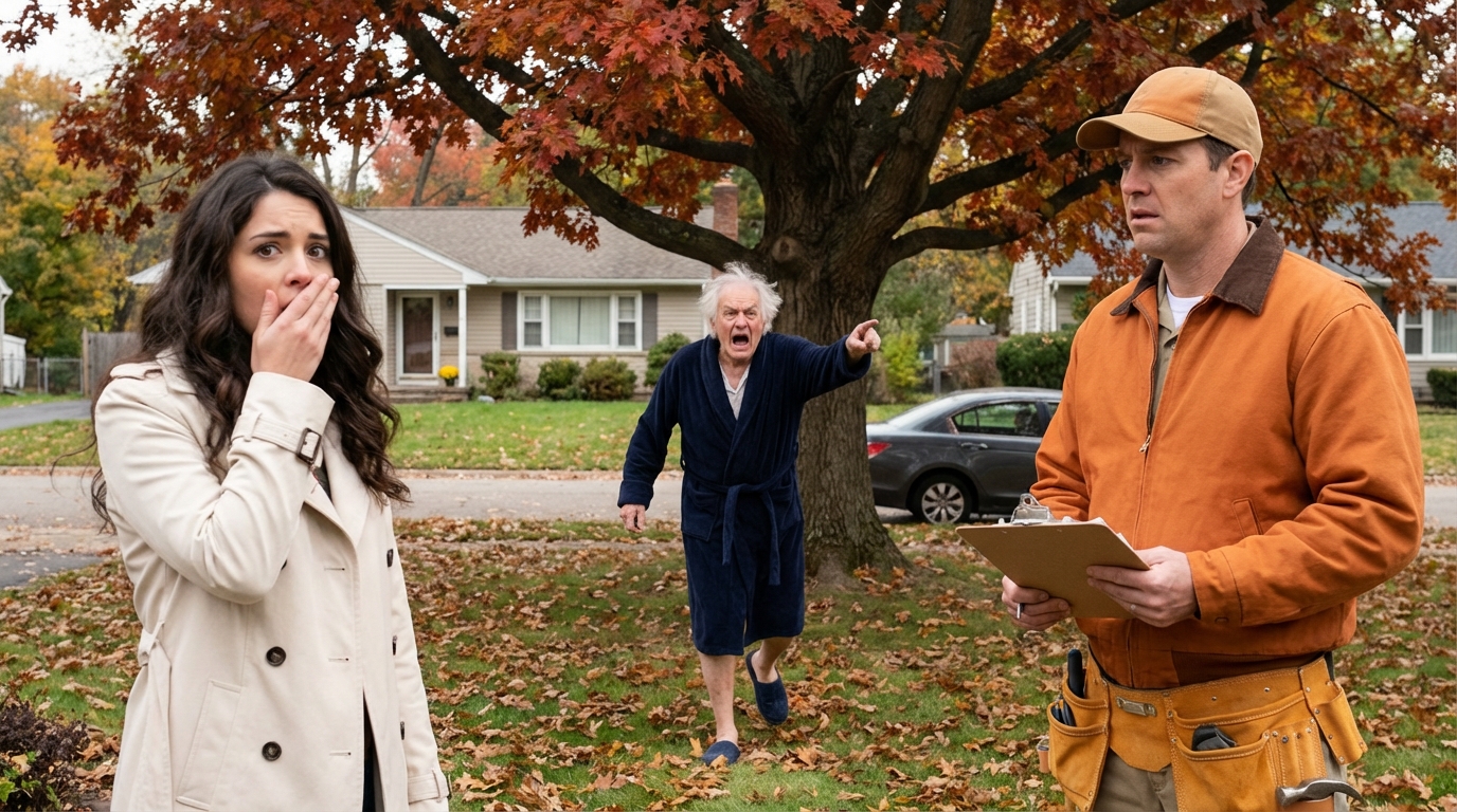All’orto comunitario, ho comprato un caffè a un veterano senzatetto, lui mi ha guardato e ha detto: “Quell’acero nel tuo giardino… non lasciare che lo abbattano”. Ho pensato che fosse confuso. Qualche giorno dopo, mia figlia è arrivata con i documenti per l’abbattimento dell’albero. Quello che ho scoperto dopo mi ha quasi distrutto.