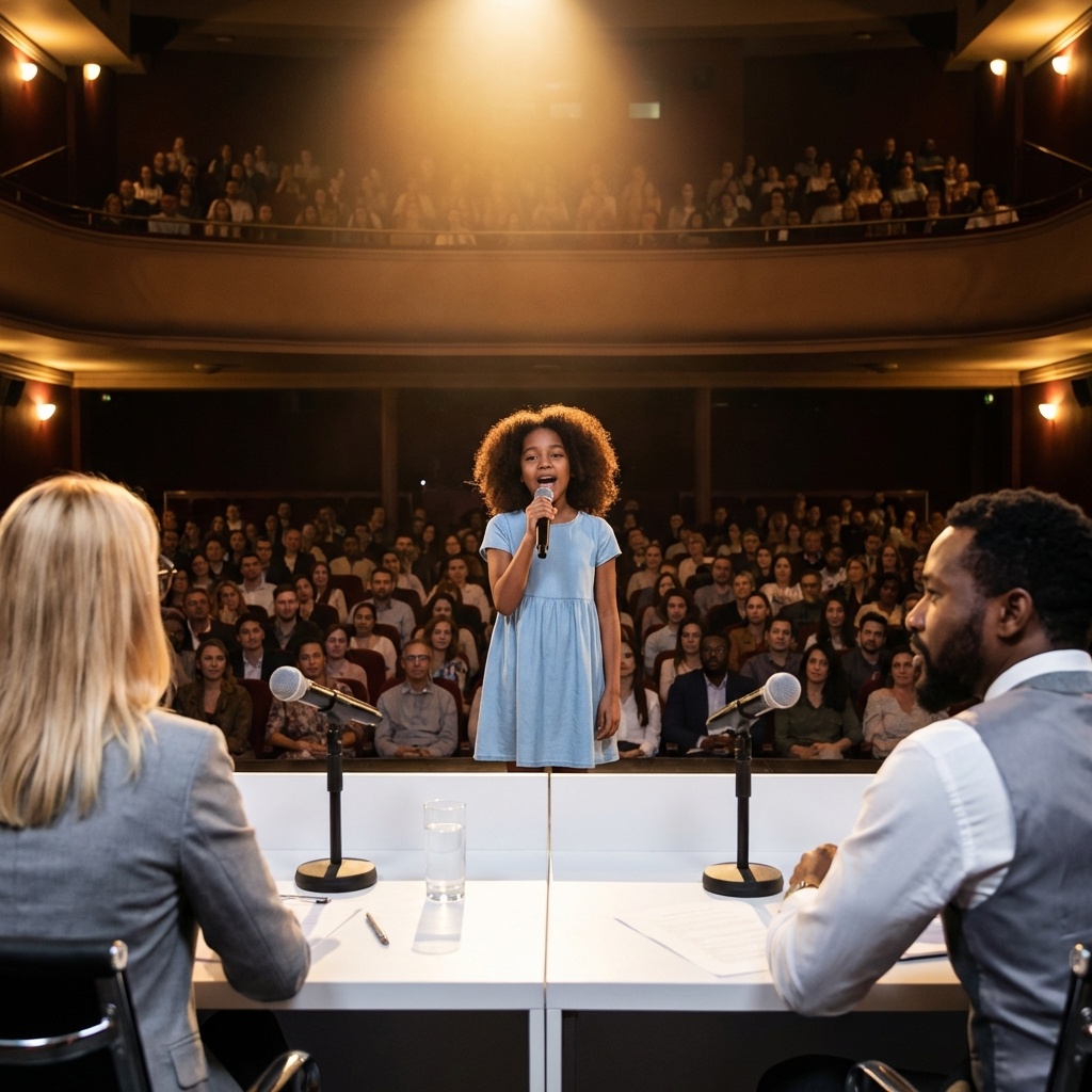 Cantava tra le lacrime per salvare la madre morente… Finché il giudice milionario non la guardò negli occhi e scoprì un segreto che lo distrusse completamente. 💔🎙️