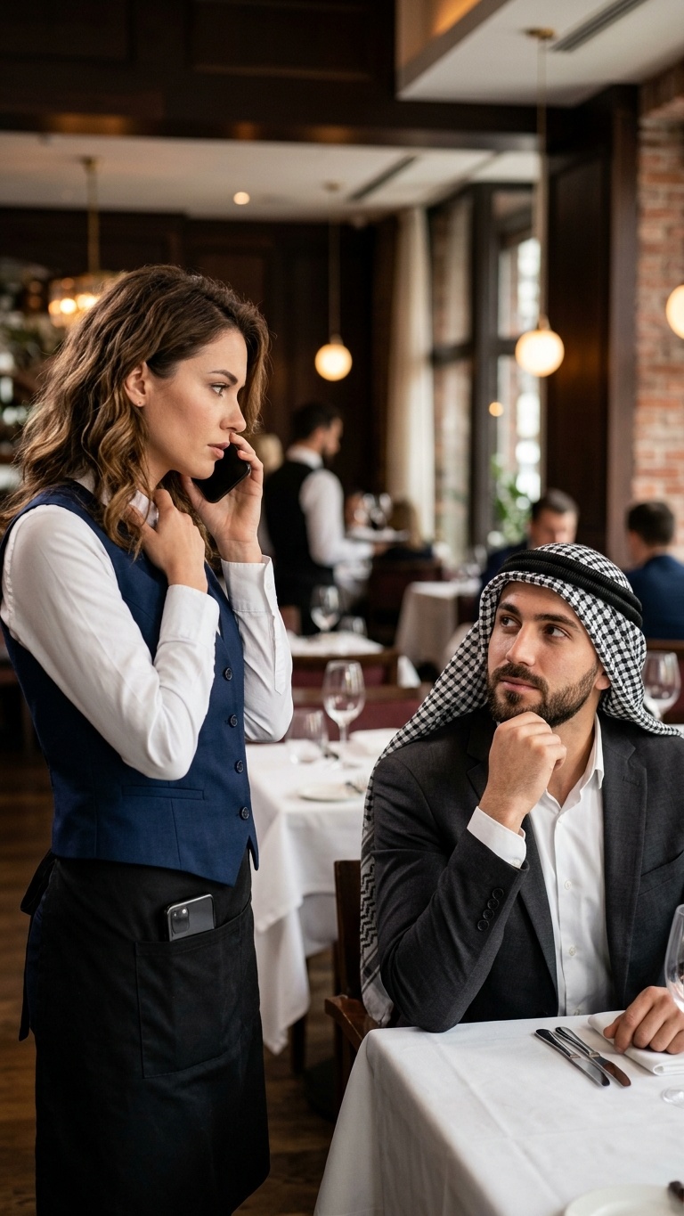 Ha risposto a una chiamata in arabo davanti al milionario… Ore dopo, lui ha esclamato: “Nessuno la lasci uscire”.