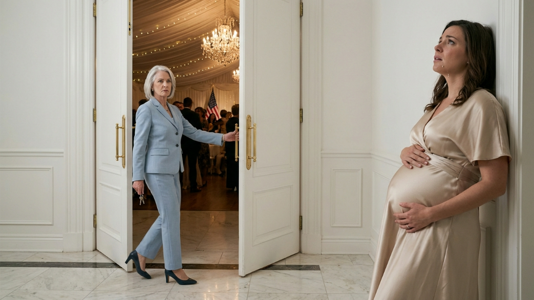 Solo un’ora prima del matrimonio di mia cognata, sono entrata in travaglio, ma mia suocera mi ha preso il telefono e mi ha chiusa in bagno, dicendomi di “stare zitta” per non distrarre la sposa, e quando mi sono svegliata nel letto d’ospedale, mi ha implorata di non farle causa; poi è entrato mio marito, me l’ha annunciato e lei è diventata pallida e tremante.