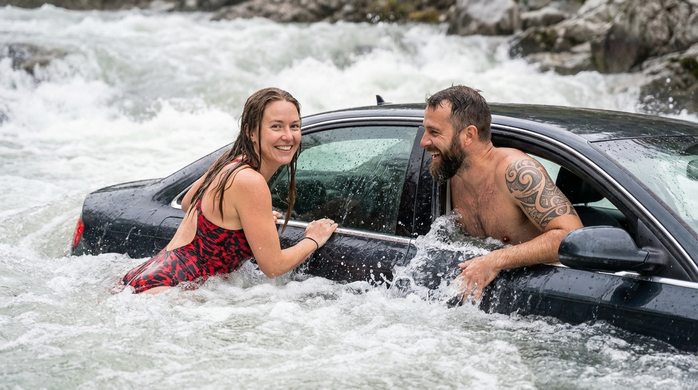 Fortuna in fondo al fiume e un salvataggio inaspettato: una piccola mano malconcia, che poche ore prima aveva chiesto l’elemosina su quello stesso ponte, ruppe il vetro antiproiettile e lo trascinò in salvo sulla riva.